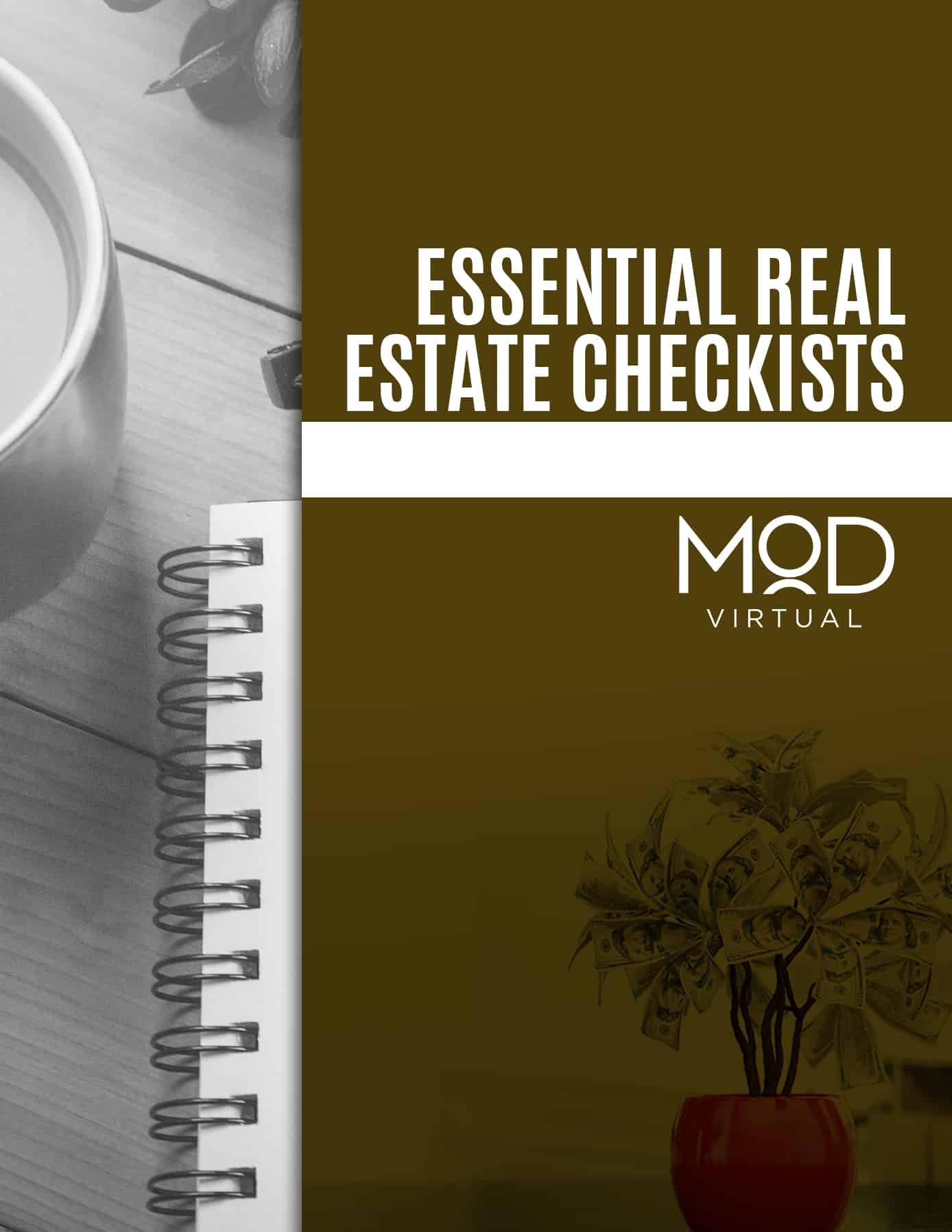 essential real estate checklists book cover with myoutdesk
